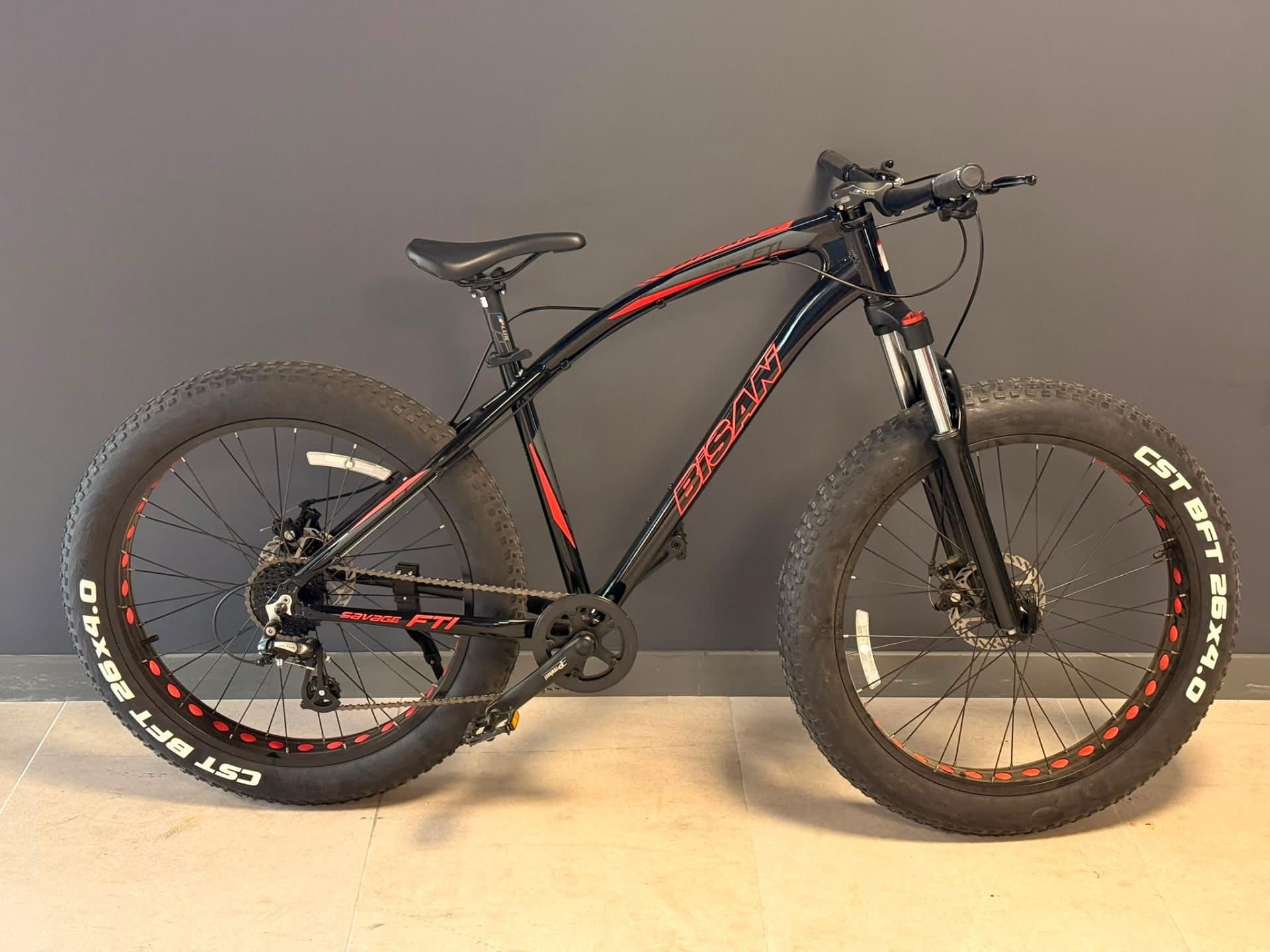 Bisan Savage Ft1 Deore Siyah/kırmızı 46cm Kadro 26"jant Fat Bike Bisiklet - 1