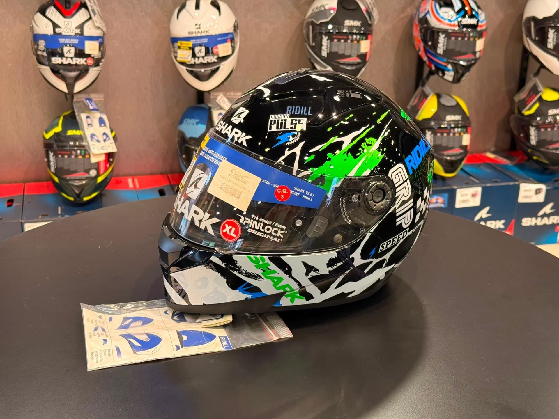 Shark RIDILL 1.2 DRIFT-R MAVİ-YEŞİL KAPALI KASK - 1