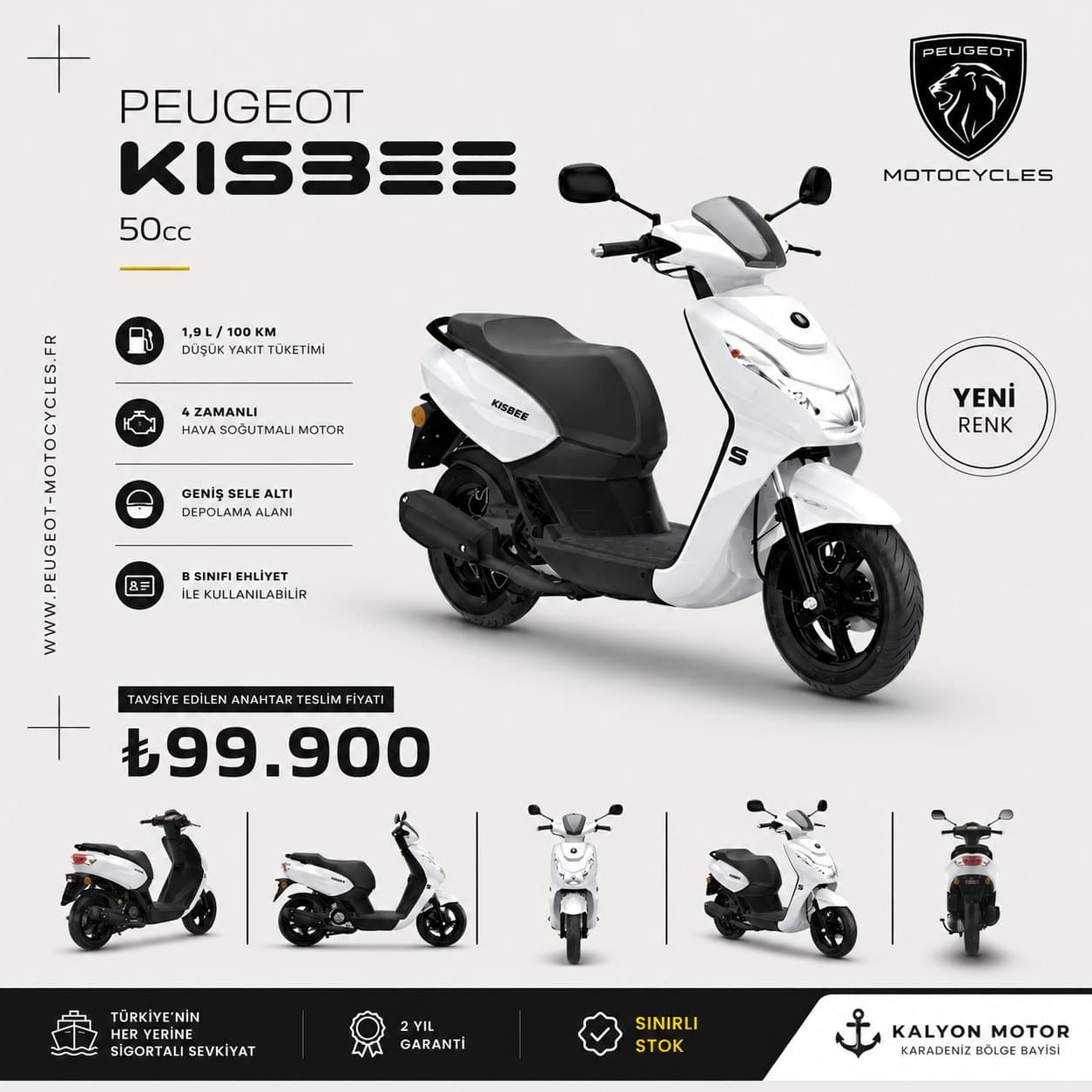 KALYON MOTOR'DAN 2026 PEUGEOT KISBEE 50 - 1