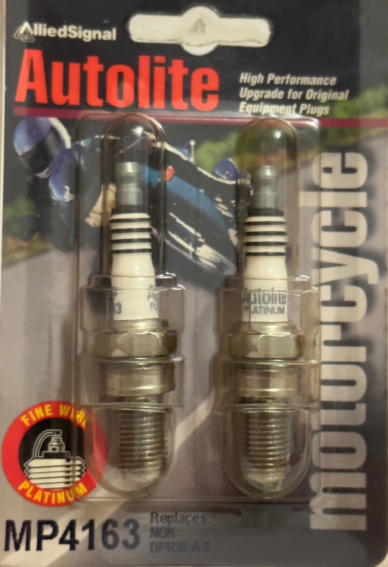 Autolite MP4163DP2 Fine Wire Platinum (NGK DPR8EA-9 / DPR8EVX-9, Denso X24EPR-U9 / X24GPRBuji DPR 8 EA - 9 Platinum Buji - 1